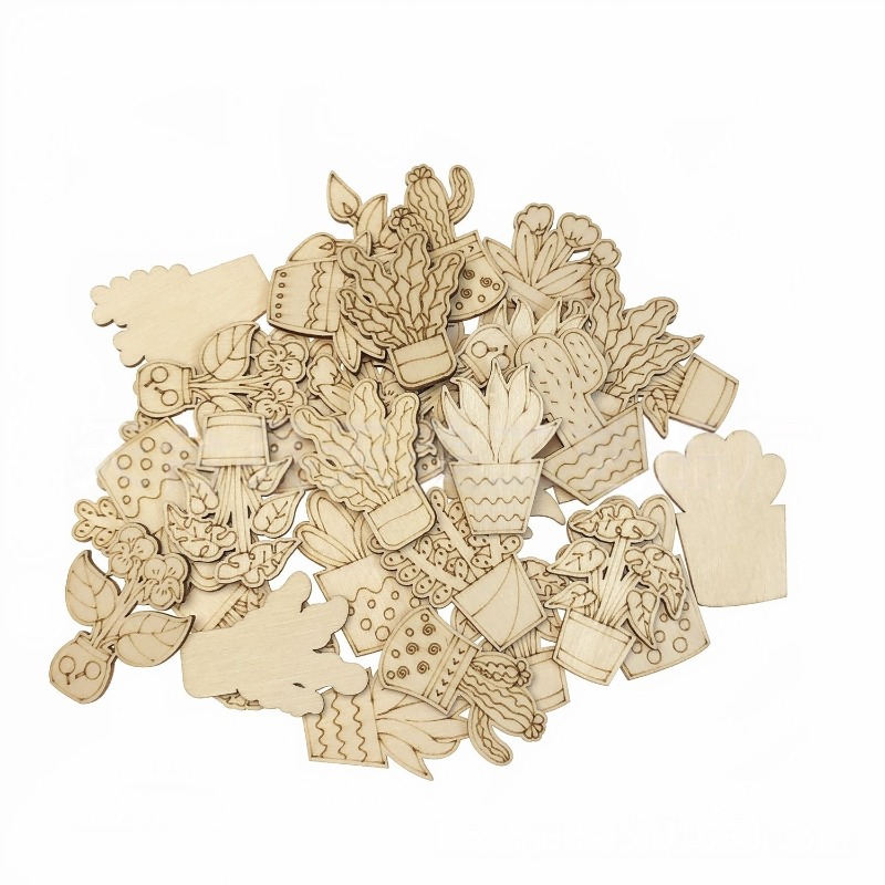 50 Pezzi di Charms in Legno Gr - Cactus Mix Pot recensione e prezzo